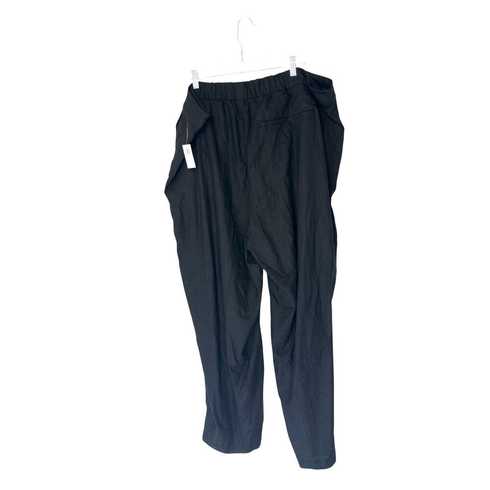 Old Navy Pants‎ Plus Black Basic Stretch Lagenlook Relaxed Wide Leg Size 3X